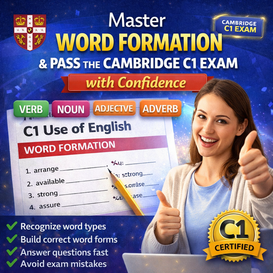 Cambridge C1 (CAE) Use of English – Word Formation Mastery
